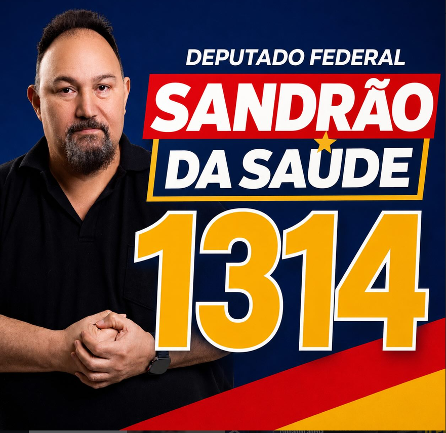 Peça de campanha: Deputado Federal Sandrão da Saúde 1314
